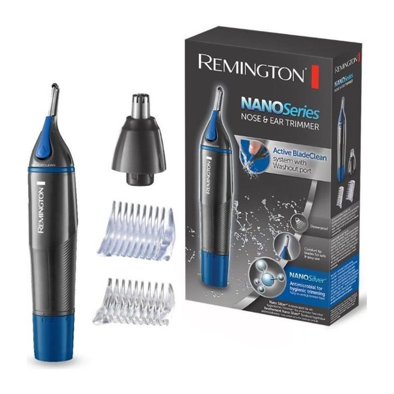 Remington NE3850 Tondeuse Visage Antibactérienne Hypoallergénique Nano Serie pour Nez et Oreilles