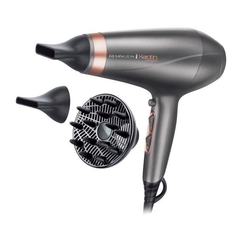 Remington AC8820 Seche-Cheveux 2200W Professionnel Keratin Protect, Soin Kératine et Huile d'Amande