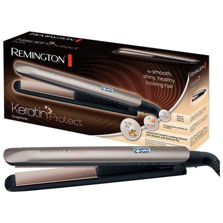 Remington S8540 Fer a lisser, Lisseur Keratin Protect, Plaques Flottan