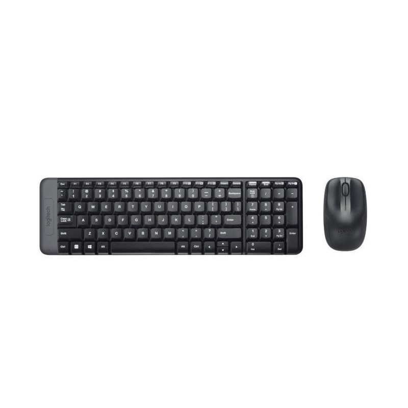 LOGITECH Ensemble Clavier Souris MK220 - AZERTY - Sans Fil