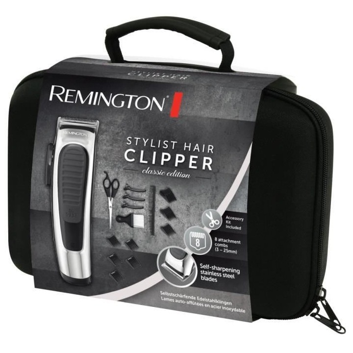 Remington HC450 Coffret Premium Tondeuse Cheveux Stylist, Lames Inox A