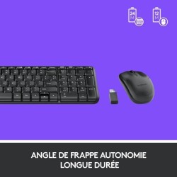 LOGITECH Ensemble Clavier Souris MK220 - AZERTY - Sans Fil