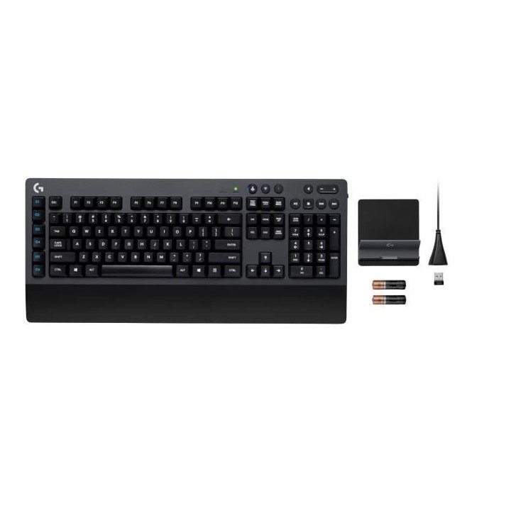 LOGITECH - Clavier gaming mécanique sans fil - AZERTY - Noir