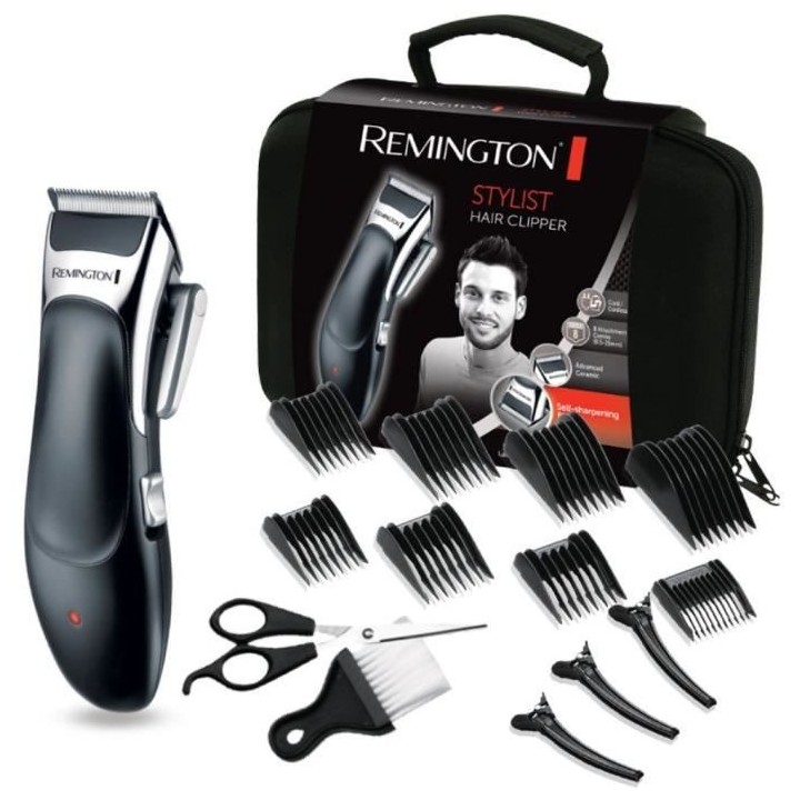 Remington HC363C Coffret Cheveux Tondeuse Lames Advanced Ceramic, Auto