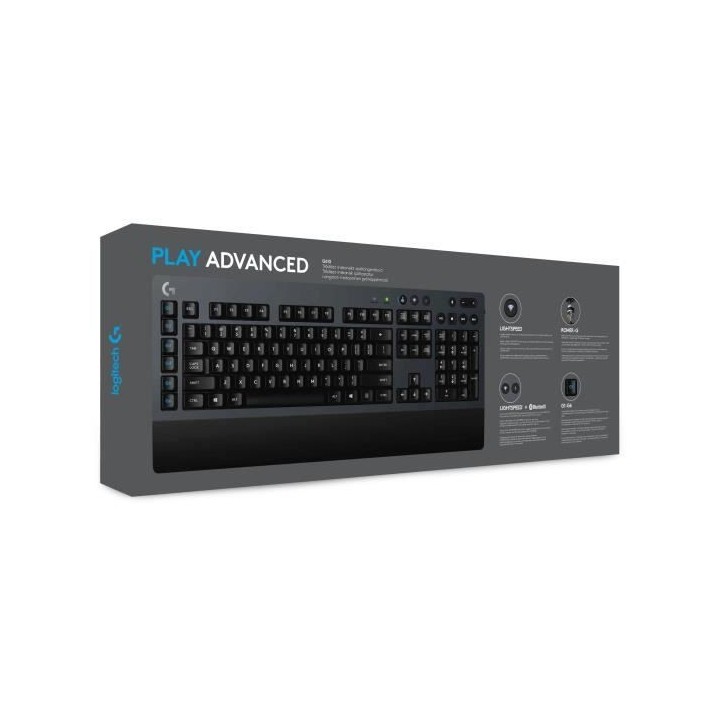 LOGITECH - Clavier gaming mécanique sans fil - AZERTY - Noir
