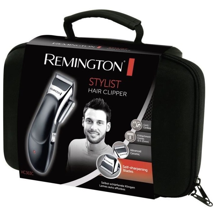 Remington HC363C Coffret Cheveux Tondeuse Lames Advanced Ceramic, Auto
