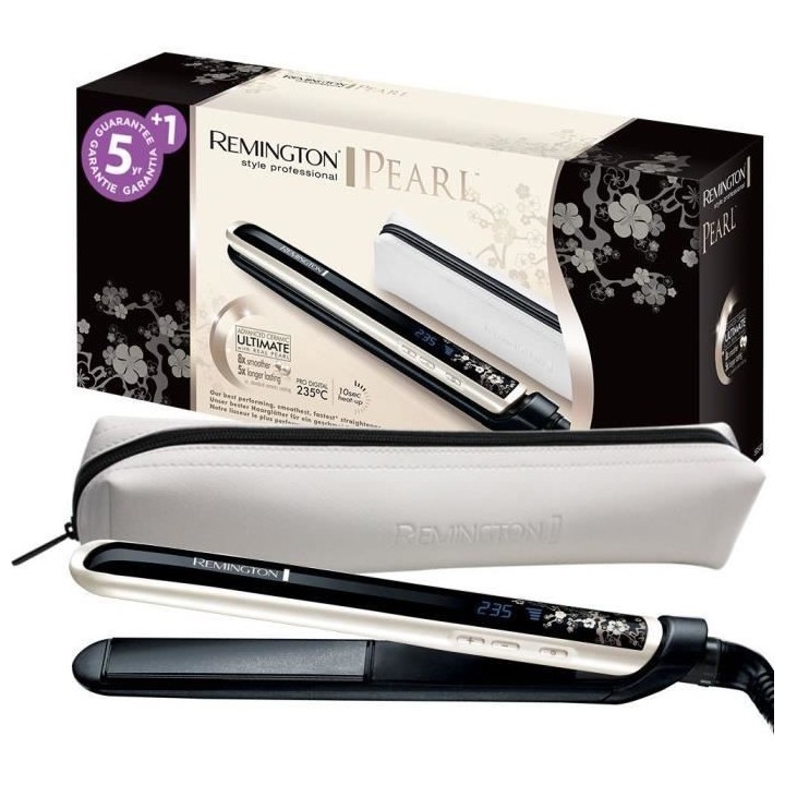 Remington S9500 Fer a Lisser, Lisseur Pearl Plaques Souples Advanced C