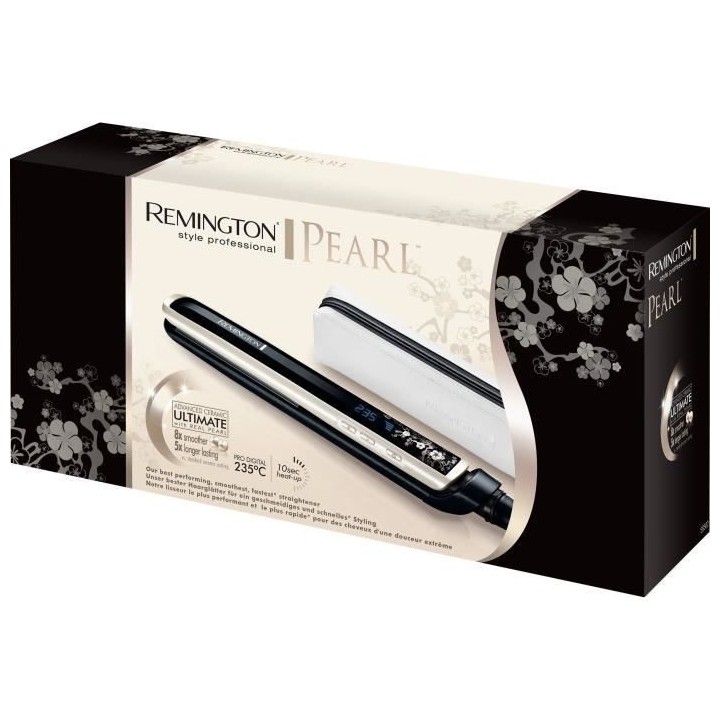 Remington S9500 Fer a Lisser, Lisseur Pearl Plaques Souples Advanced C