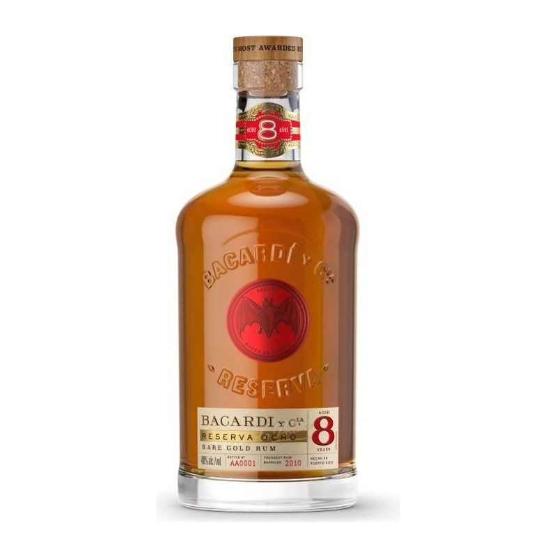 Rhum Bacardi Reserva Ocho - Rhum vieux - Puerto Rico - 40%vol - 70cl