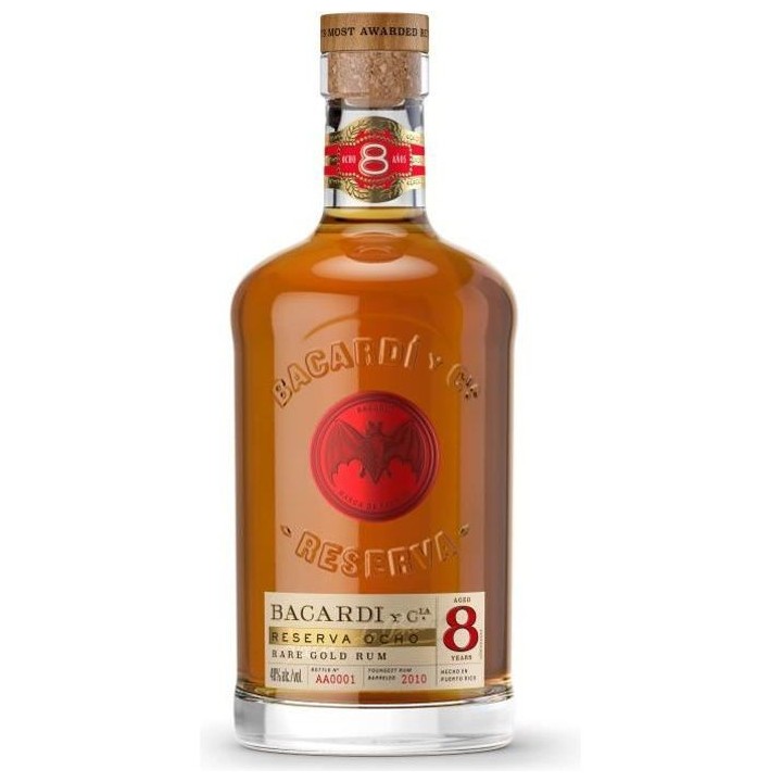Rhum Bacardi Reserva Ocho - Rhum vieux - Puerto Rico - 40%vol - 70cl