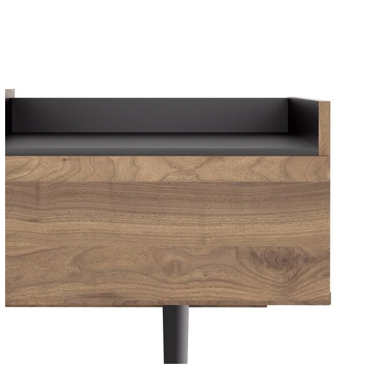 TVILUM Meuble TV 2 tiroirs - Vintage - Panneau de particules - Décor