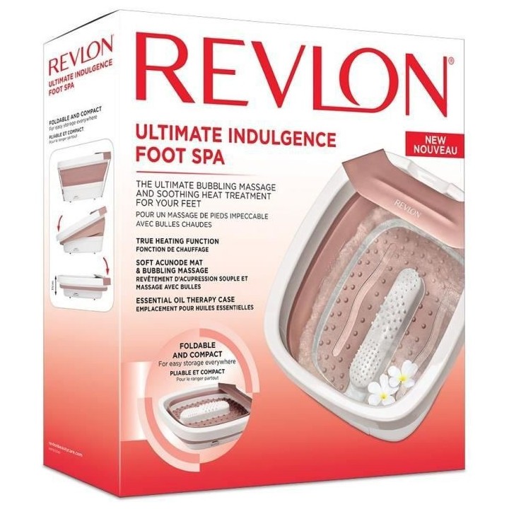 REVLON - Balnéothérapie bain de pieds - fonction massage - Rose