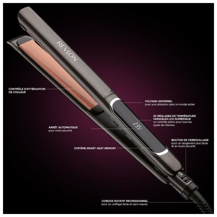 REVLON RVST2175E - Lisseur Salon Straight Copper Smoth Styler