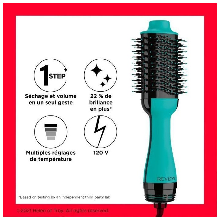 REVLON Teal Blue Brosse séchante et coiffante - Technologie ionique -