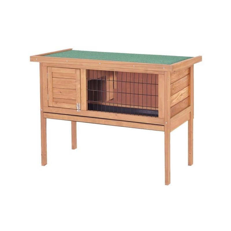 Clapier en bois pour lapin Basile 91,5x45x70 cm - Pour lapin