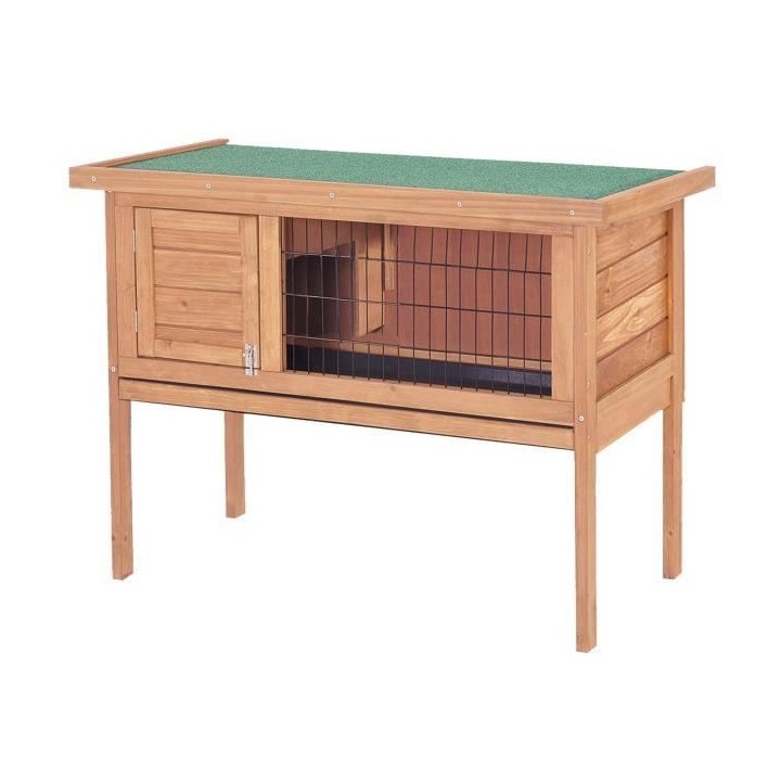 Clapier en bois pour lapin Basile 91,5x45x70 cm - Pour lapin