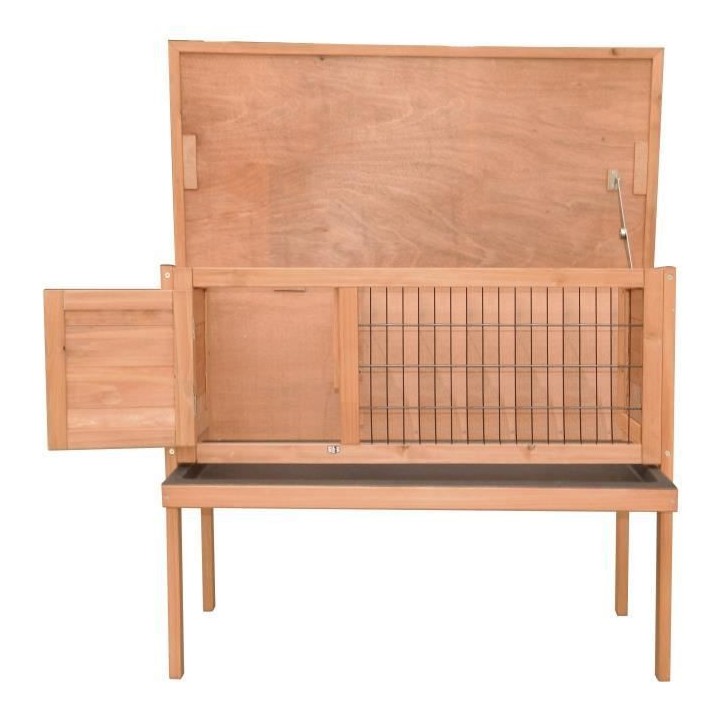 Clapier en bois pour lapin Basile 91,5x45x70 cm - Pour lapin
