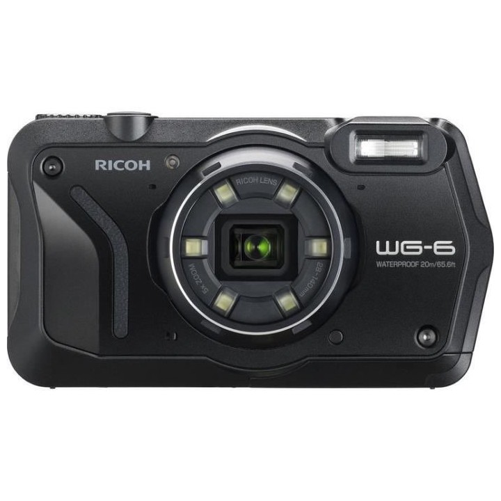 RICOH WG6 Appareil photo Compact outdoor - 20 MP - Vidéo 4K - Noir