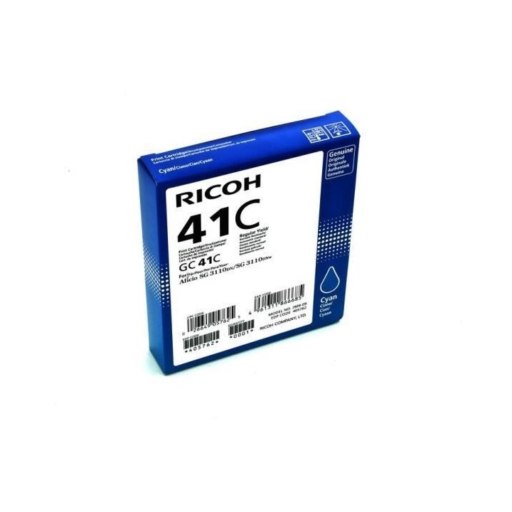 Ricoh Cartouche d'encre Gel Cyan GC41C