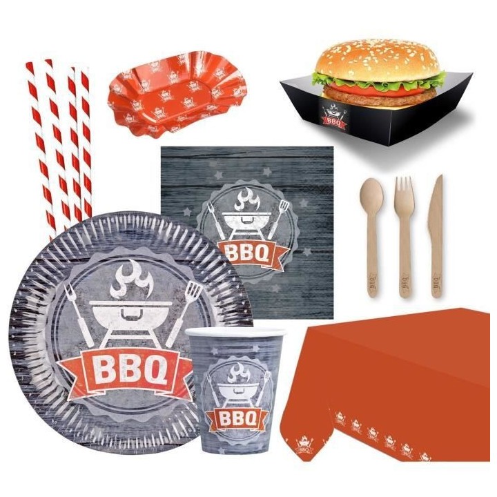 AMSCAN Kit de fete papier barbecue