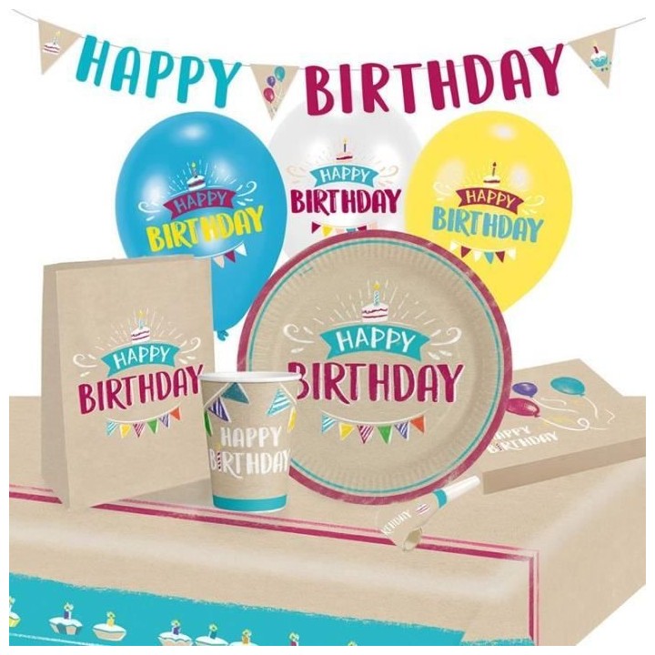 KIt de Fete My Birthday Party 60 Pieces