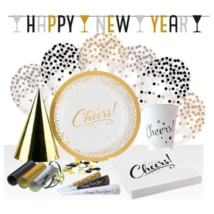 KIt de Fete Golden Wishes 54 Pieces