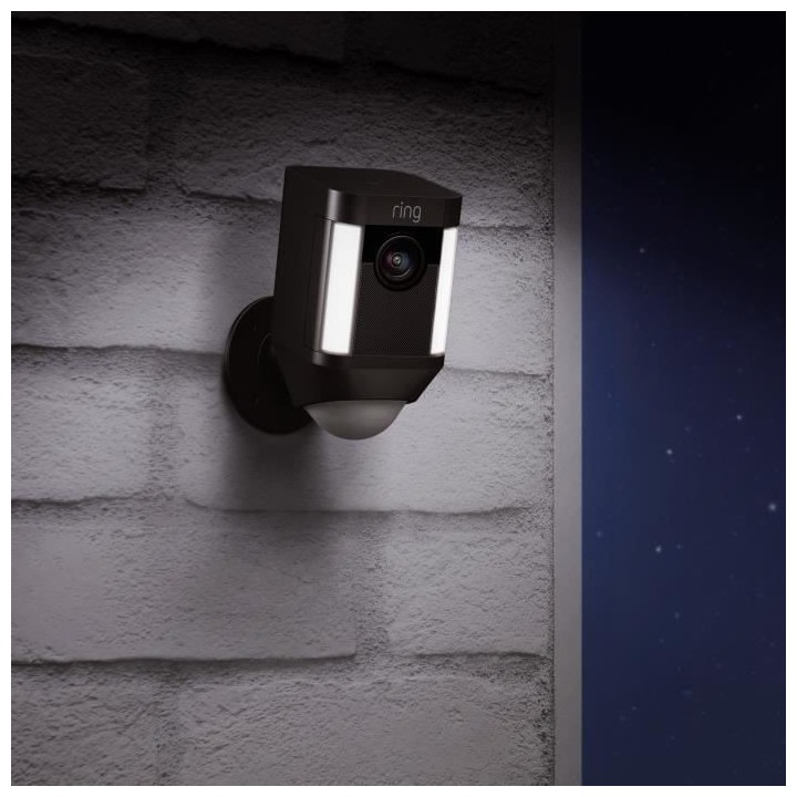 RING - Spotlight Cam Battery - Caméra de surveillance HD sans fil, pr