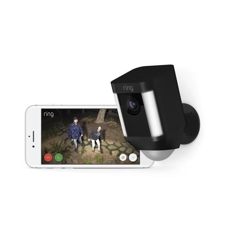 RING - Spotlight Cam Battery - Caméra de surveillance HD sans fil, pr
