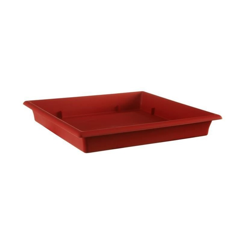 RIVIERA Plateau carré en plastique 30x30cm - Rouge