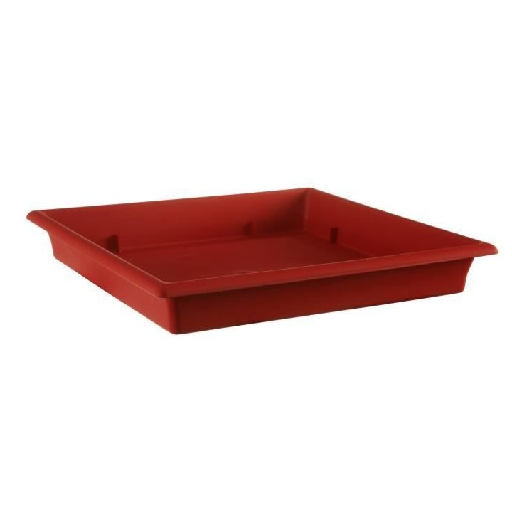 RIVIERA Plateau carré en plastique 30x30cm - Rouge