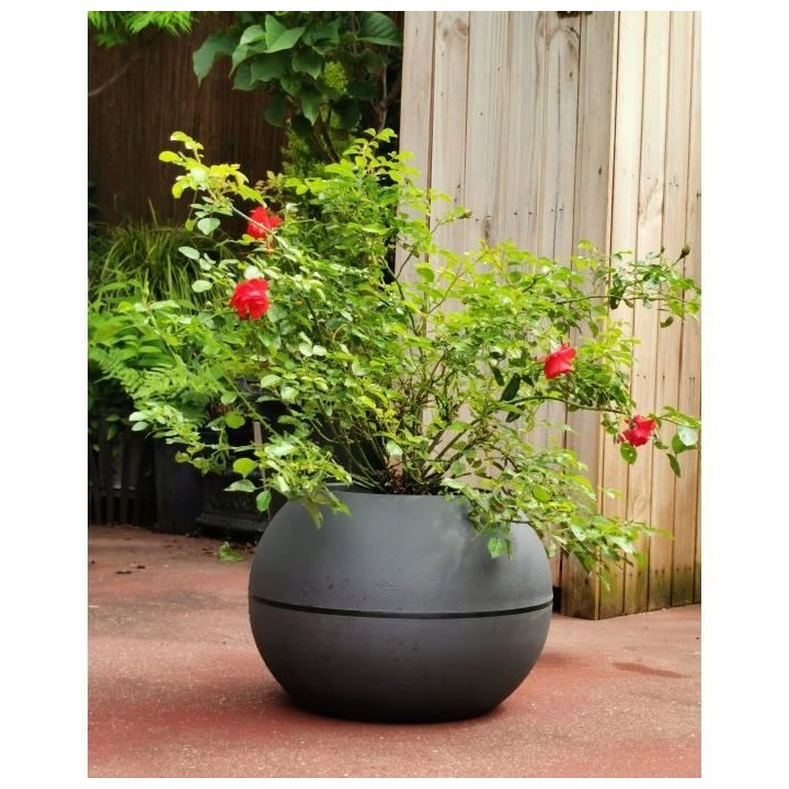 RIVIERA - pot de fleurs Boule - D40 - gris