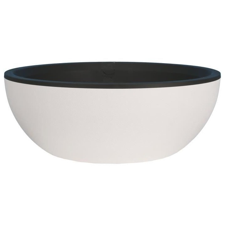 RIVIERA - Coupe pot de fleurs - granit D50 - blanc