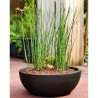 RIVIERA - Coupe pot de fleurs - granit D50 - noir