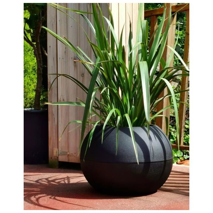 RIVIERA - pot de fleurs Boule - D50 - noir