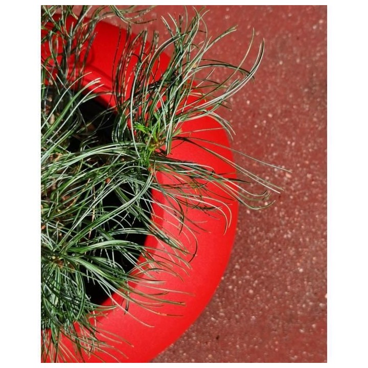 RIVIERA - pot de fleurs Boule - D50 - rouge