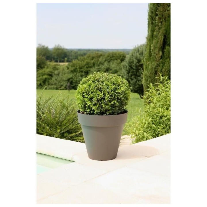 RIVIERA Pot de fleurs Soleilla - Rond - Ø 39,2 x 35,8 cm -Gris paille