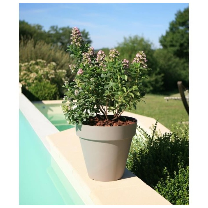 RIVIERA Pot de fleurs Soleilla - Rond - Ø 39,2 x 35,8 cm - Taupe