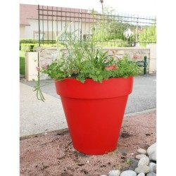 RIVIERA Pot de fleurs Soleilla - Rond - Ø 60 x 53,6 cm - Rouge