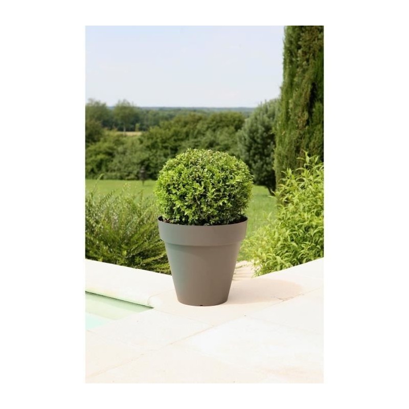 RIVIERA Pot de fleurs Soleilla - Rond - Ø 60 x 53,6 cm - Gris pailleté