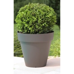 RIVIERA Pot de fleurs Soleilla - Rond - Ø 60 x 53,6 cm - Gris pailleté