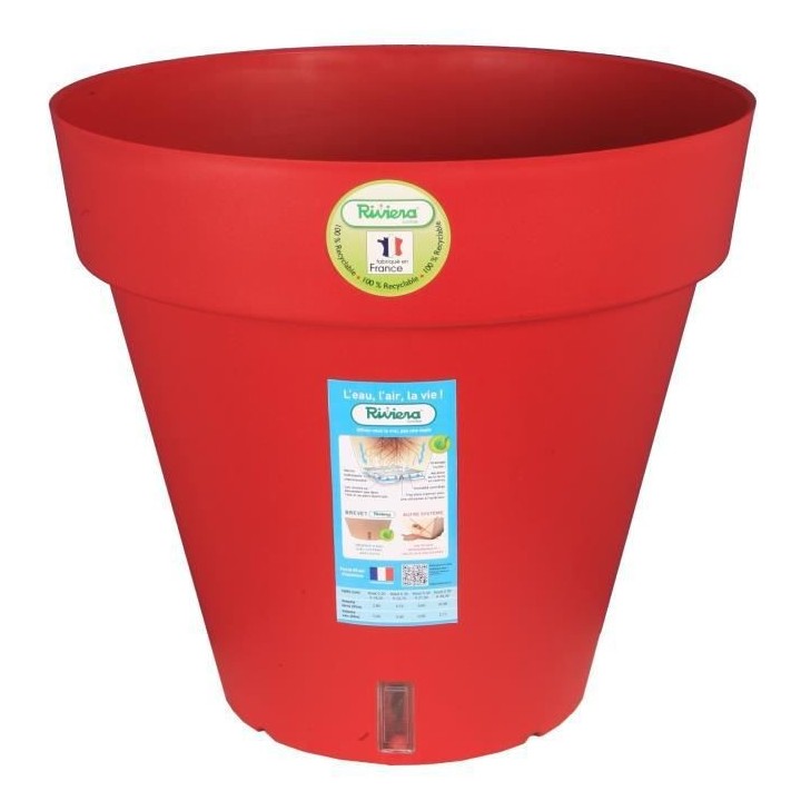 RIVIERA Pot de fleurs Loft avec réserve d'eau - Rond - Ø 50 x H 46 c