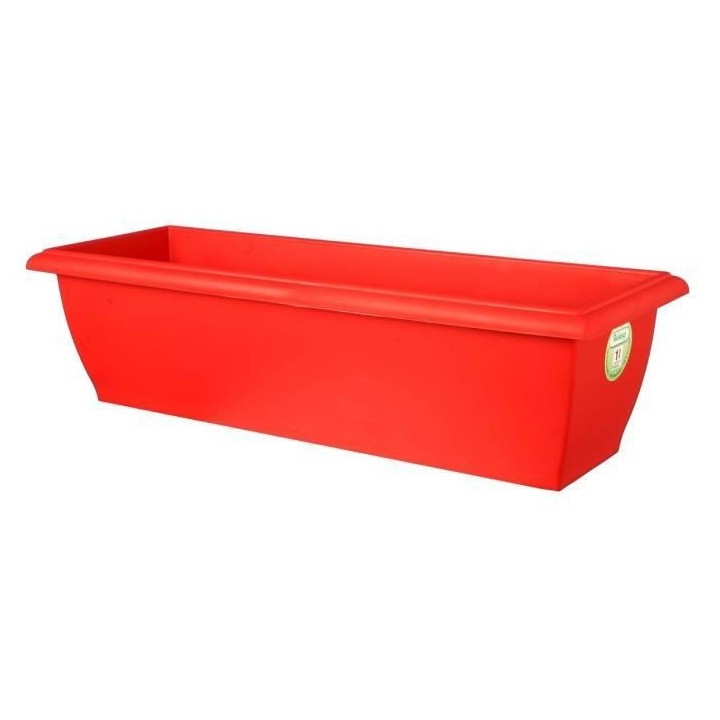 RIVIERA Jardiniere Evolution - 80 x 40 x H 32 cm - 64 L - Rouge