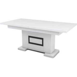 Table rectangulaire - Blanc et noir - Riva 2 - Contemporain - 190 x 90