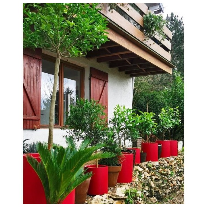 RIVIERA Bac Granit rond - 50 cm - Rouge