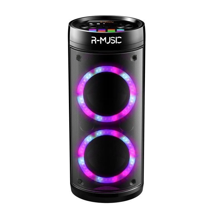 R-MUSIC Booster Party - Enceinte High Power BT sans fil - 600W - Jeu d