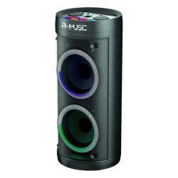 R-MUSIC Booster Party - Enceinte High Power BT sans fil - 600W - Jeu de lumiere - Egaliseur - USB, microSD - Ecran LED - Karaok