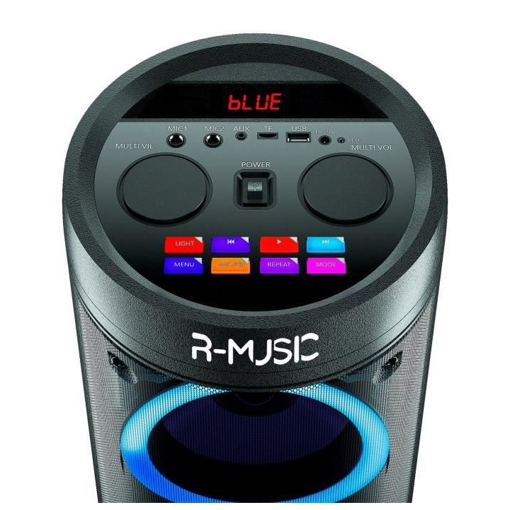 R-MUSIC Booster Party - Enceinte High Power BT sans fil - 600W - Jeu d