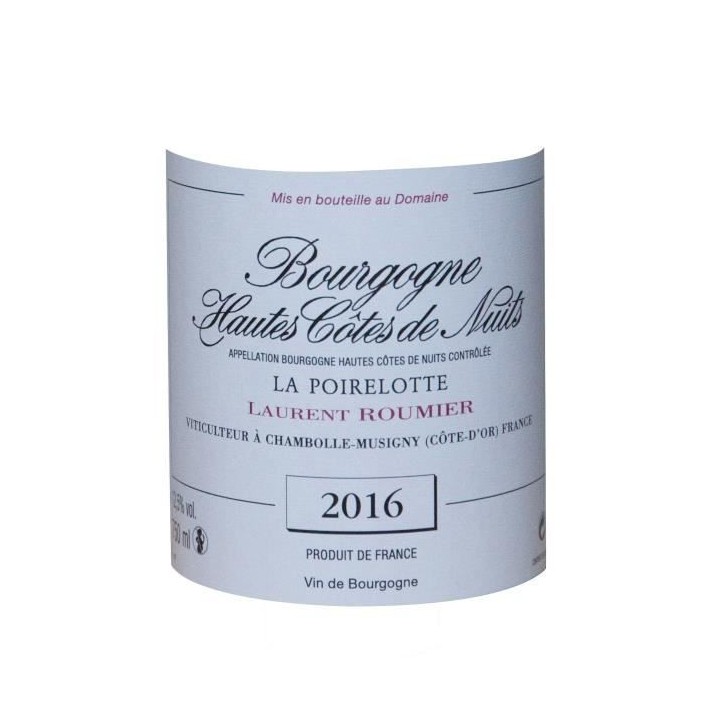 Laurent Roumier 2016 Bourgogne Hautes Côtes de Nuits La Poirelotte -