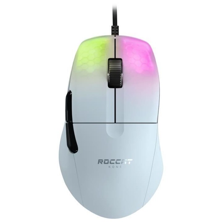ROCCAT Souris de jeu ergonomique ultraperformante Kone One Pro White