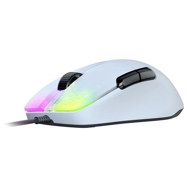 ROCCAT Souris de jeu ergonomique ultraperformante Kone One Pro White